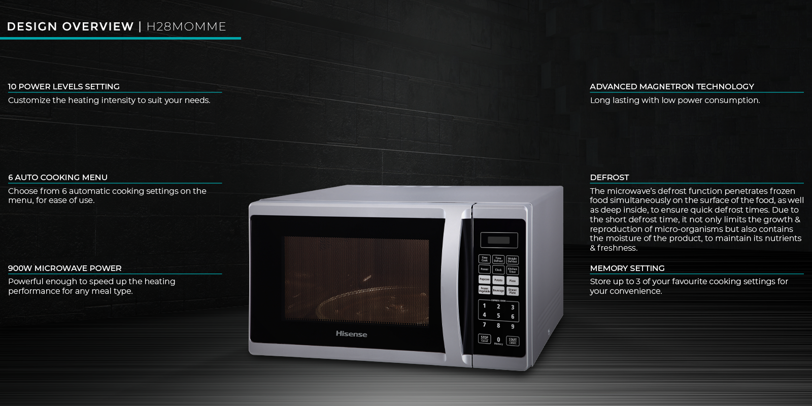 hisense microwave 28l